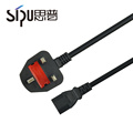 SIPU stranded copper PVC jacket ac UK with plug power cord for PC